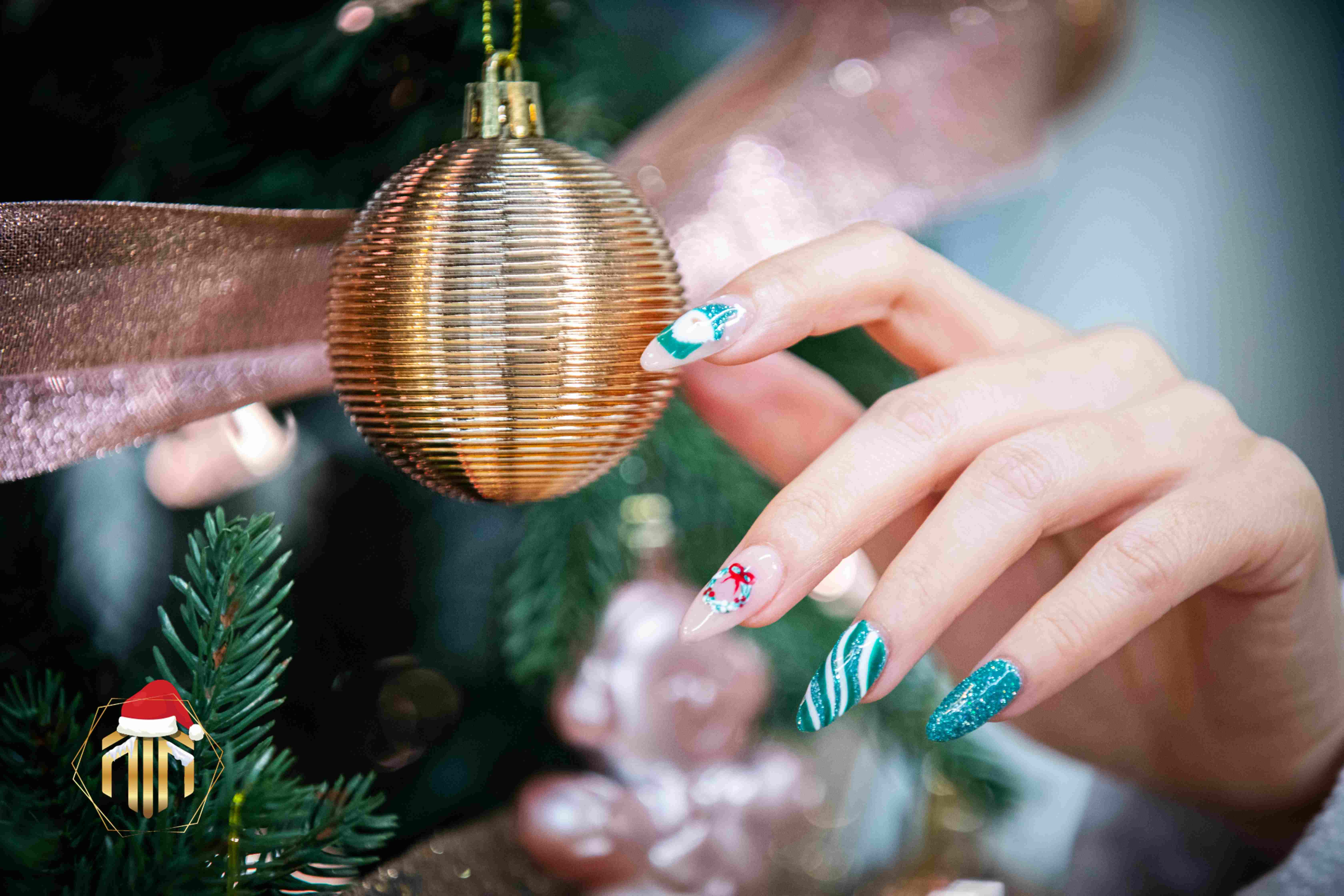 Example of intricate custom nail art design by Avida's artists