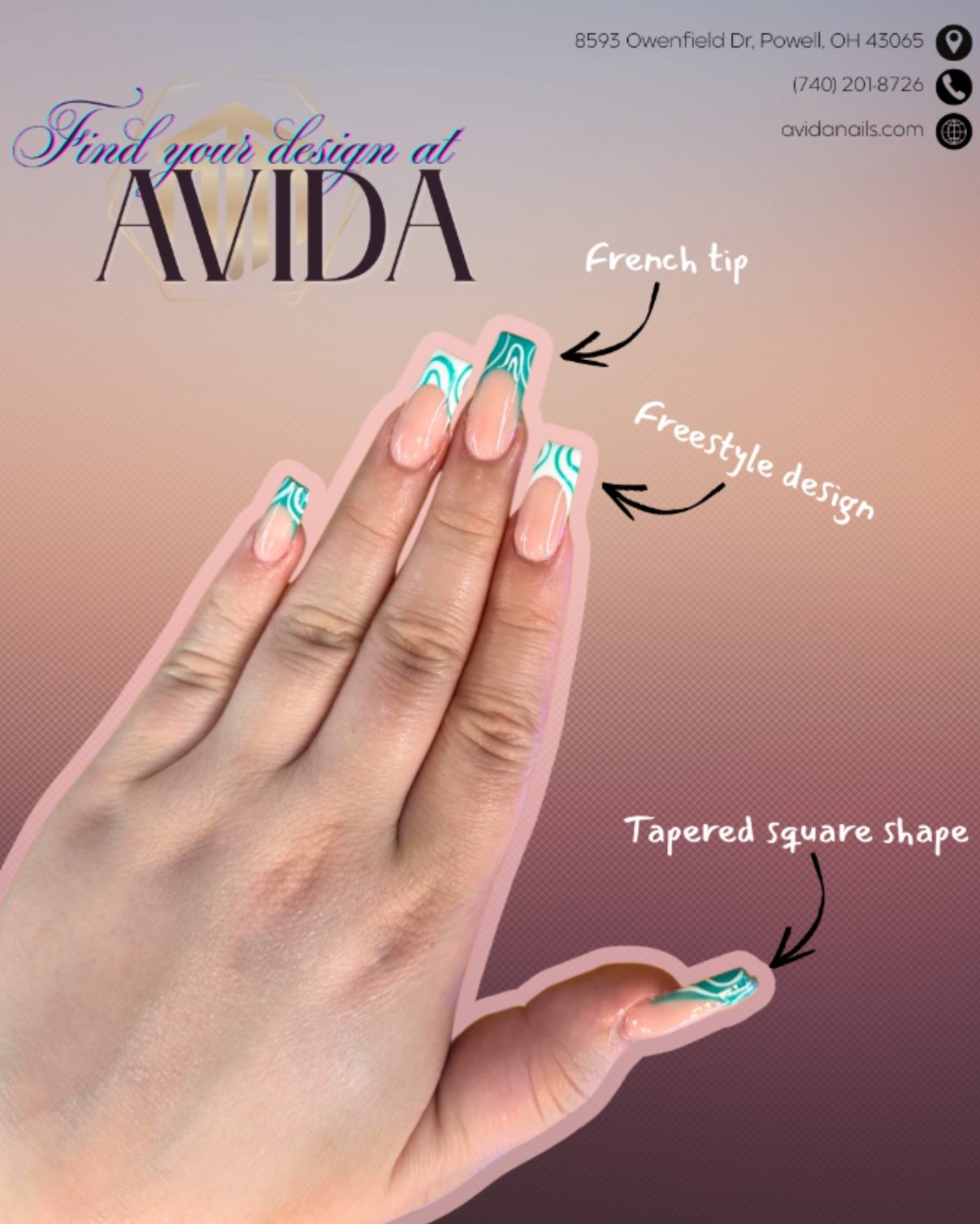 Nail design from Avida Nails Spa